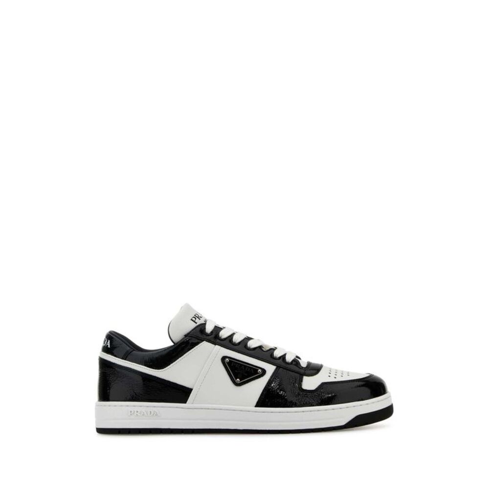 Prada Men Two-Tone Leather Downtown Sneakers - Picture 1 of 2